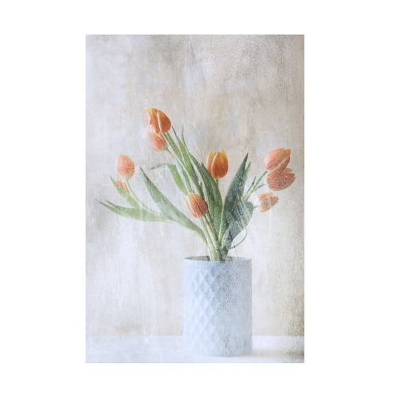 Canvas Wall Art - Delphine Devos 'A Bunch Of Tulips' Wall Art for Living Room, Bedroom, or Office D?cor by Trademark Fine Art - 12 x 19 Inches