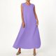 thumbnail image 1 of WILLBEST Vestido Corto De Verano Para Mujer, Nuevo Mono Sin Mangas Con Escote En V Y Abertura Lateral, Elegante Falda Larga, 1 of 3