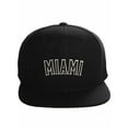 thumbnail image 5 of Original Snapback Custom American Cities State Letters Ajustable Flat Visor Cap (Miami Black, White Black), 5 of 7