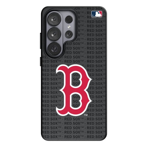 Keyscaper Boston Red Sox Text Backdrop Galaxy Magnetic Bump Case