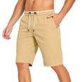 thumbnail image 2 of Mifsaly Mens Beach Shorts Lightweight Quick Dry Swim Trunks Casual Summer Surfing Vacation Lounge Bottoms with Pockets Khaki,M, 2 of 9