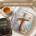 thumbnail image 7 of FOR U DESIGNS Flower Cross Pattern Bible Case Multifunctional Bible Carrier Tote Bag Church Bags Bible Journaling Supplies Protective Church Organizer Holder Bag, 7 of 7