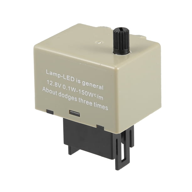 Relé intermitente LED electrónico fijo intermitentes de señal de giro de 8 pines universal para velocidad de coche ajustable gris
