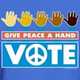 thumbnail image 3 of CafePress - Vote Peace Dark T Shirt - Men's Classic Graphic Cotton T-Shirt, 3 of 4