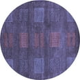 thumbnail image 1 of Ahgly Company Machine Washable Indoor Round Abstract Blue Modern Area Rugs, 6' Round, 1 of 4