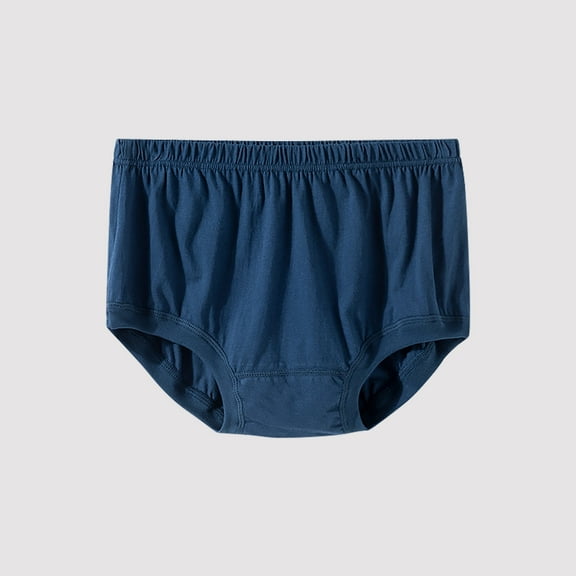 Jwputqe Briefs for women,Womens Briefs Underwear,Breathable,Fitted,Solid,Elastic Waist,Cotton,Dark Blue,4XL(US:18)