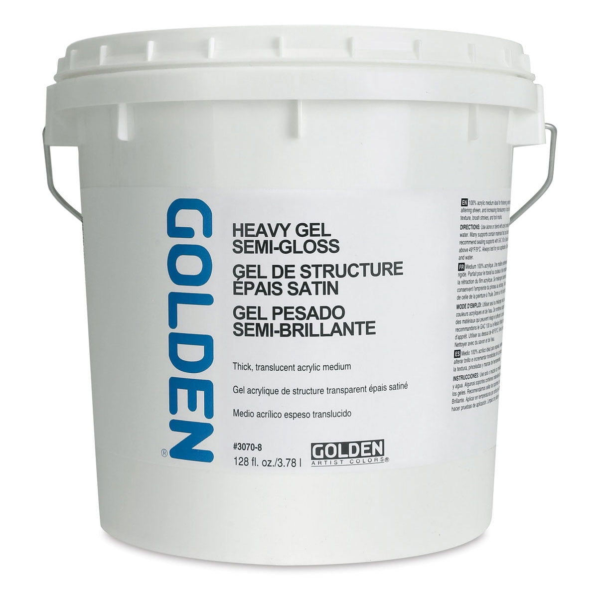 Golden Heavy Acrylic Gel Medium - Semi-Gloss, 128 oz tub