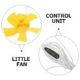 thumbnail image 3 of FONDOTIN Camping Portable Ceiling Fan Yellow Plastic Silent Operation Compact Design 1Pack, 3 of 7