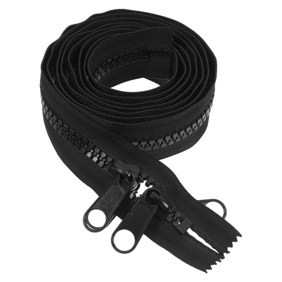 Homoyoyo Oversized Black Nylon Zipper for Tent Covers, Replacement Part, 1 Set