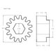 thumbnail image 4 of 6 cabezales de máquina de montaje de engranajes de agujero hexagonal 1:18/ 1-15 shamjiam tuning machine heads gear, 4 of 9