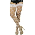 thumbnail image 5 of ToBeInStyle Women's Multi Fence Net Lace Trim Stocking w/ Silicon Grip Accessory - One Size - White, 5 of 7