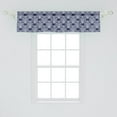 thumbnail image 2 of Ambesonne Damask Window Valance, Floral Antique Flourishes, 42" x 12", Dark Blue and White, 2 of 3