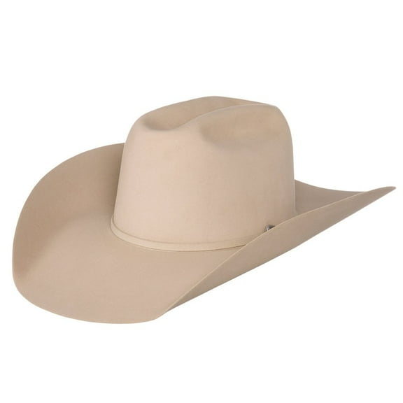 Rodeo King Mens 30X Self Band 4 1/4in Brim Open Felt Cowboy Hat 71/4 Buckskin