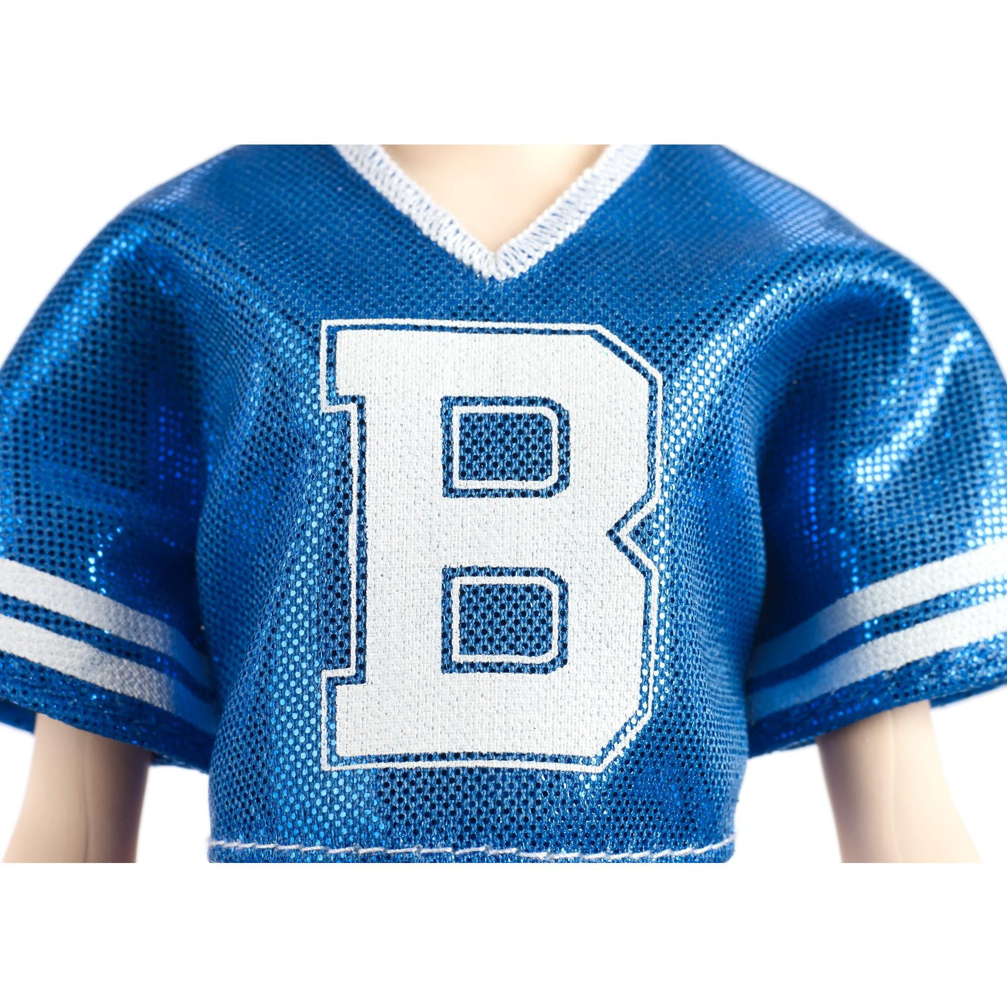 BARBIE DOLL CLOTHES FASHIONISTAS #91 Metallic Blue jersey SHIRT 
