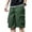 Dark Green, variant on Men's Camouflage Casual Cargo Shorts, Loose-Fit Knee-Length Outdoor Shorts with Lace-Up Detail & Multi-Pocket Design ,Black L