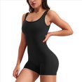 thumbnail image 1 of Mono de Entrenamiento de una Pieza para Mujer, Sin Espalda, Control de Abdomen, Sin Mangas, Espalda en V, Negro, Talla M, 1 of 8