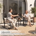 thumbnail image 7 of MOALCOFER 3 Piece Steel Rocking Patio Bistro Set with Adjustable Footrest, White, 7 of 7