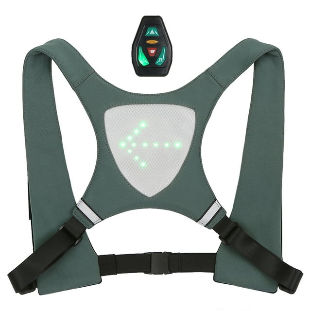 Lixada USB Rechargeable Reflective Vest Backpack with LED Turn Signal Light Remote Control Outdoor Sport Safety Bag Gear for Cycling Running Walking Jogging