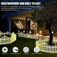 thumbnail image 3 of Christmas Tree Fence Light - Christmas Decorations Lights 8 Pack Picket Fence for Indoor Outdoor Christmas Decor, Plug-in 8 Modes Decorative Light for for Landscape Patio Yard Path Xmas Decor, 3 of 7
