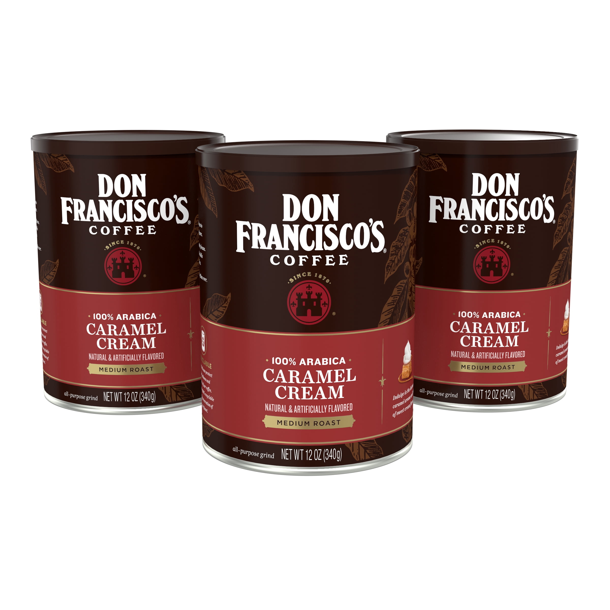 Don Francisco's Caramel Cream Flavored Ground Coffee 12-Ounce (Pack of 3)