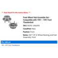 thumbnail image 2 of Front Wheel Hub Assembly Set - Compatible with 1991 - 1997 Ford Thunderbird 1992 1993 1994 1995 1996, 2 of 2