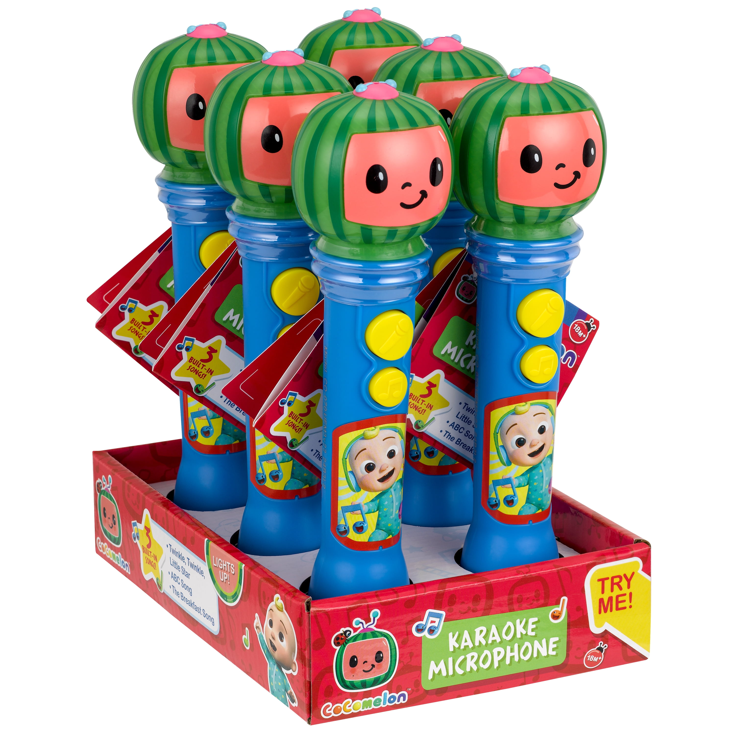 Cocomelon Sing Along Microphone, Includes Built-in Music and Lights, Children Ages 18+ Months