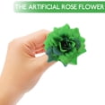 thumbnail image 4 of 50pcs Dark Green Artificial Rose Flowers for Wedding, Valentines, Home Decor, 4 of 8