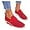 Red, variant on Womens Casual Fall Slip On Shoes Platform Womens Fall Shoes Dressy Flat Arch Support Wide Width Walking Sneakers