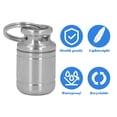thumbnail image 3 of Secure Mount, Dampness Protection, Airtight Stainless Steel Vitamin Holder Keychain Medication Container Organizer for Outdoor Camping Travel,, 3 of 7