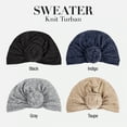 thumbnail image 4 of Red by Kiss Sweater Knit Turban – Quick & Easy Styling, Satin-Lined, Soft & Cozy, Prevents Hair Breakage, Retains Moisture, 4 of 11