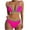 Hot Pink, variant on Buigttklop Swimsuit for Women 2025 Plus Size,Women Solid Color Sexy Backless Strap Bikini Swimsuit