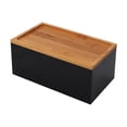 thumbnail image 3 of Desk Storage Box Cosmetic Storage Box Multipurpose Sturdy Portable Bathroom Organizer Case Makeup Organizer Box for Bathroom Drawer Cabinet Black concave cover, 3 of 8