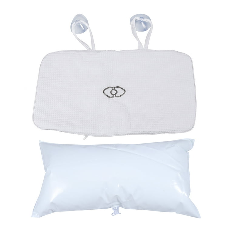 Swtroom Luxury Bath Pillow Relieve Stress and Rejuvenate Bathtub Pillow,  Bath Pillows for Tub with a Washing Bag White