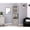 Gray, variant on Black Corner Bar Cabinet with 8 Cubbies and Lower Drawer | Keep Your Bar Items Organized