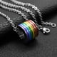 thumbnail image 2 of Collar con colgante de arcoíris del orgullo gay LGBT, regalo para hombres y mujeres transgénero. Plata, 2 of 9