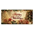 thumbnail image 2 of Christmas Garage Door Cover for Holiday Party Decoration with Fluorescent Background and Streamer Rope, 2 of 6