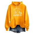 thumbnail image 2 of IROINNID Christmas Hoodies for Women Loose Fit Hooded Pullover Print Lightweight Ladies Casual Pullover Hoodie,Yellow, 2 of 3