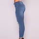 thumbnail image 5 of ICHUANYI Clearance Women's Solid Color Ripped Trousers Casual Pants With Pockets(Blue, S) ICHUANYI WER2023081200334, 5 of 9