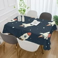 thumbnail image 2 of Yayeee Tablecloths for Rectangular Tables 60 x 60 inch Party Table Cover, Rocket Pattern, 2 of 6