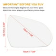 thumbnail image 3 of Rearview Mirror Glass w/ Backing Plate Heated Right Side for Hyundai Elantra 2015-2018, 3 of 8
