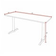 thumbnail image 3 of HomeStock Gothic Glamour 42" x 24"Training Table- Grey, Adjustable and Foldable Office Table with Wheels for Meeting Rooms and Classrooms, 3 of 6