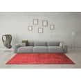 thumbnail image 3 of Ahgly Company Indoor Square Oriental Red Industrial Area Rugs, 4' Square, 3 of 4