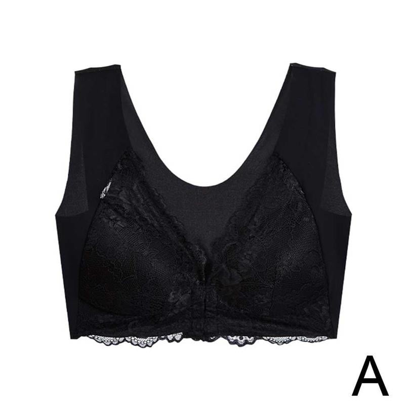 Luxurious Lace Braless Vest in Plus Size with Front Button Closure and ...