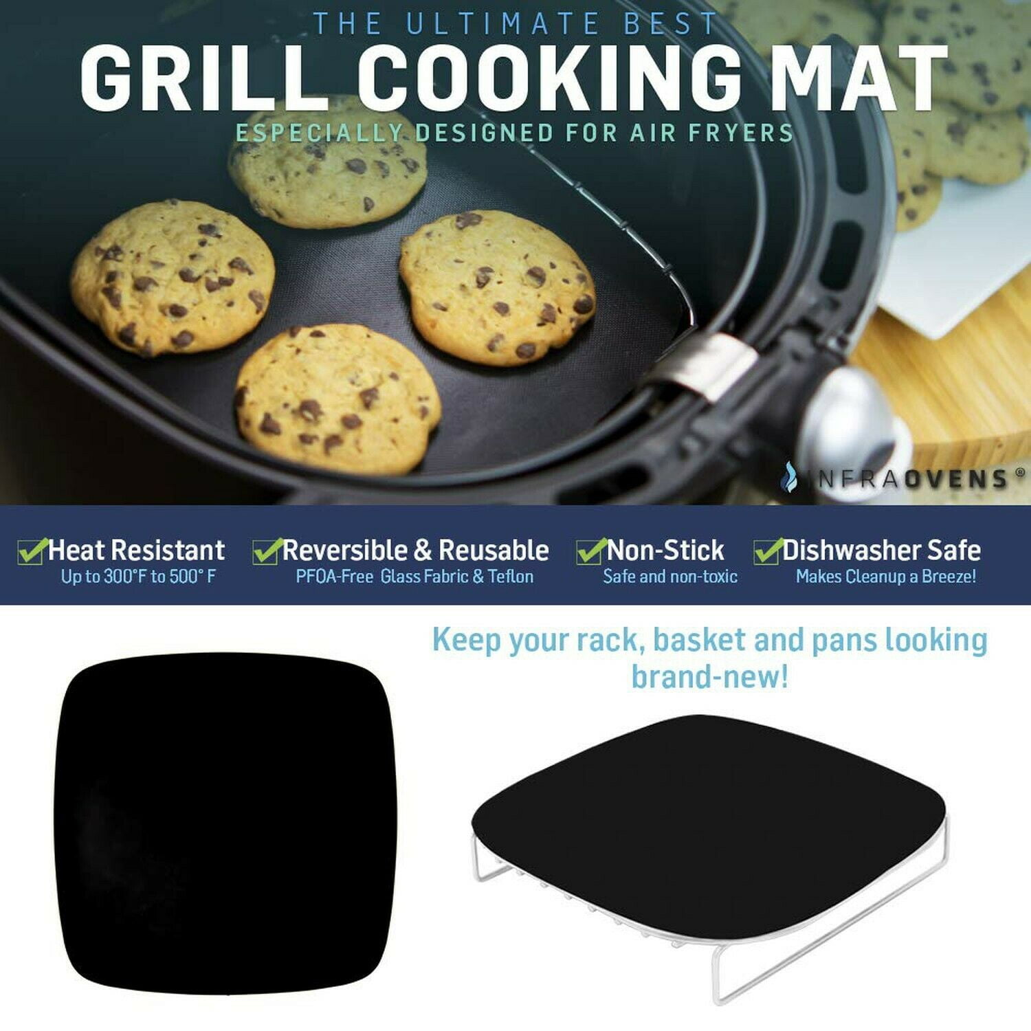 Air Fryer Steel Rack Accessories Compatible with Gourmia, Enklov +MORE 