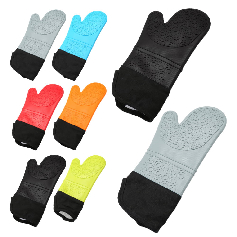 Heat Resistant Thick Padded Cooking Mitts Double Oven Gloves Kitchen Potholder