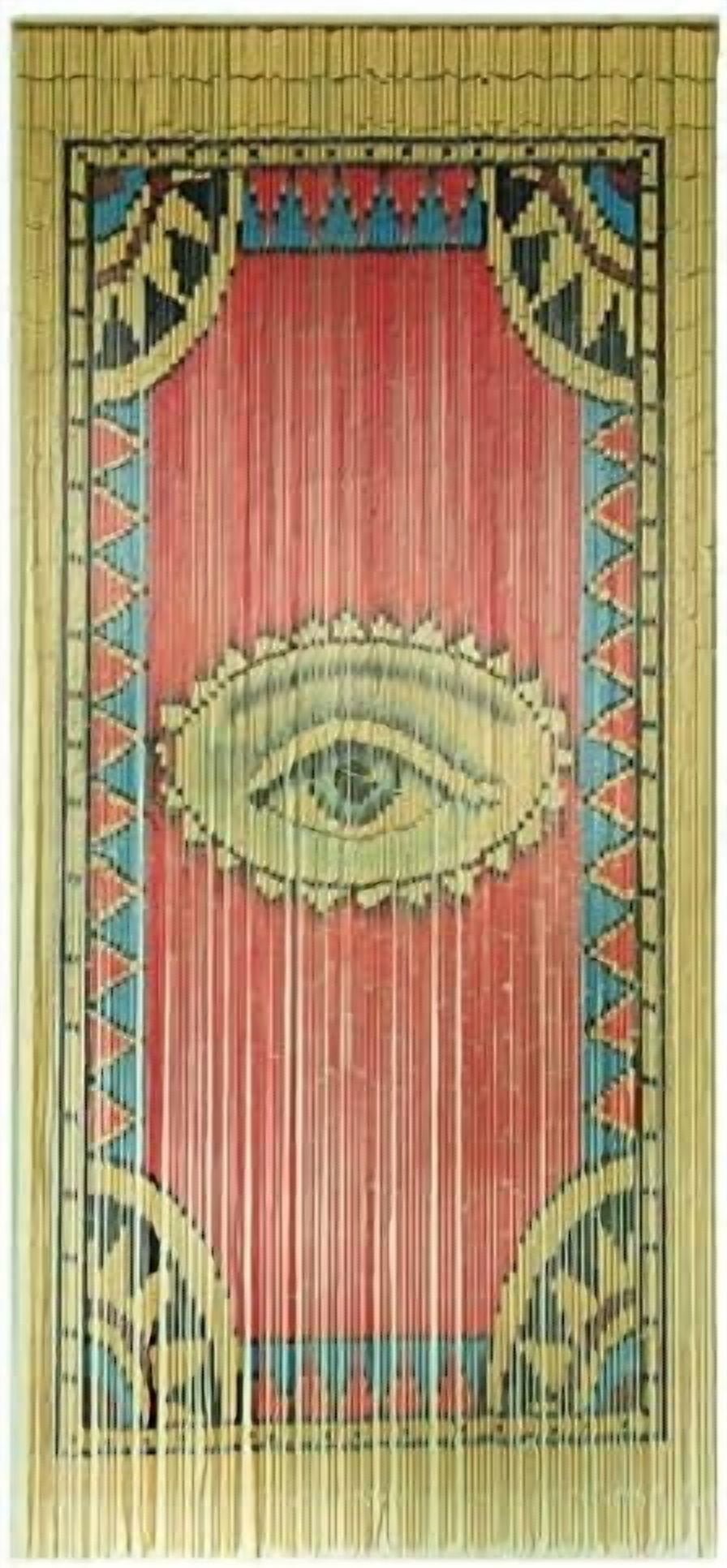 The Eye Bamboo Beaded Curtain for Doorway, Boho Beaded Curtain for Closets, Door Beads Decoration, Bamboo Beads for Doorways 35.5 in x 78 in