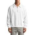 thumbnail image 3 of Chiccall Mens Quarter Zip Pullover Sweatshirts Plus Size Long Sleeve Sweatshirts Fashion Casual Loose Fit Athletic Tops for Men, 3 of 7