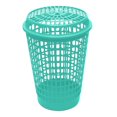 thumbnail image 1 of Cesta para Ropa Plastictrends 55 Litros Iris con Tapa Calado Aqua, 1 of 4