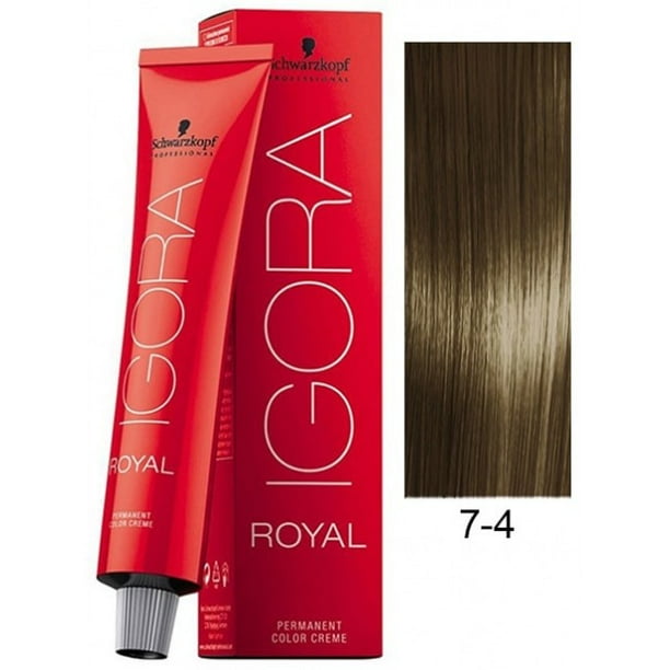 Schwarzkopf Igora Royal Permanent Hair Color Creme Tube 7 4 Medium Beige Blonde Walmart Com Walmart Com