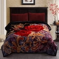 thumbnail image 1 of Thick Warm Winter Fleece Blanket For King Bed 2 Ply Reversible Soft Raschel Blanket,85"x93",10lb, 1 of 6